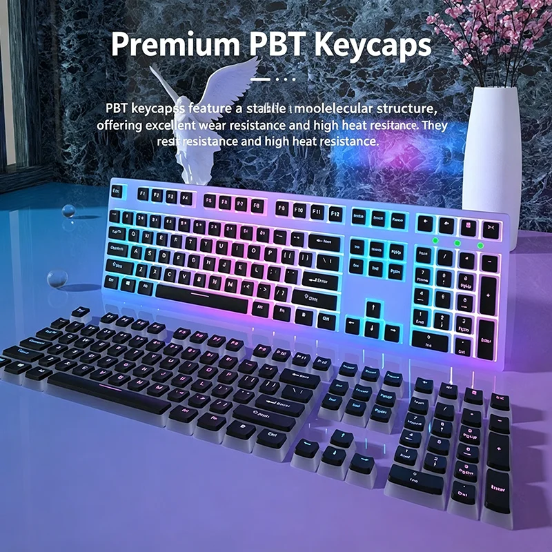 Pudding PBT Shine-Through Tastenkappen 138 Tasten OEM-Profil-Set - für 100%/75%/65%/60% Mechanische Tastaturen RGB PBT Tastenkappen Image