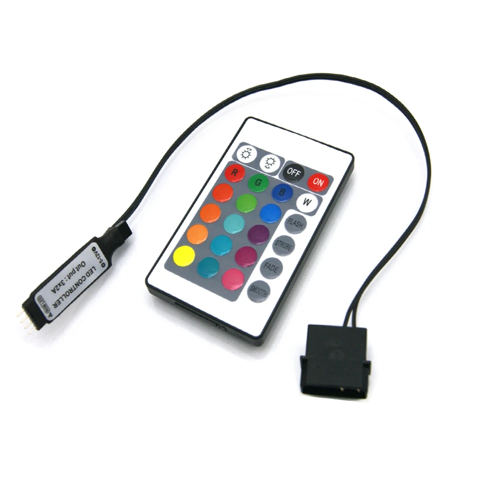 Rgb rf controller molex 3pin 5v led licht netzteil 4pin 12v D-RGB splitter schnitts telle sync hub pwm für computer lüfter Image