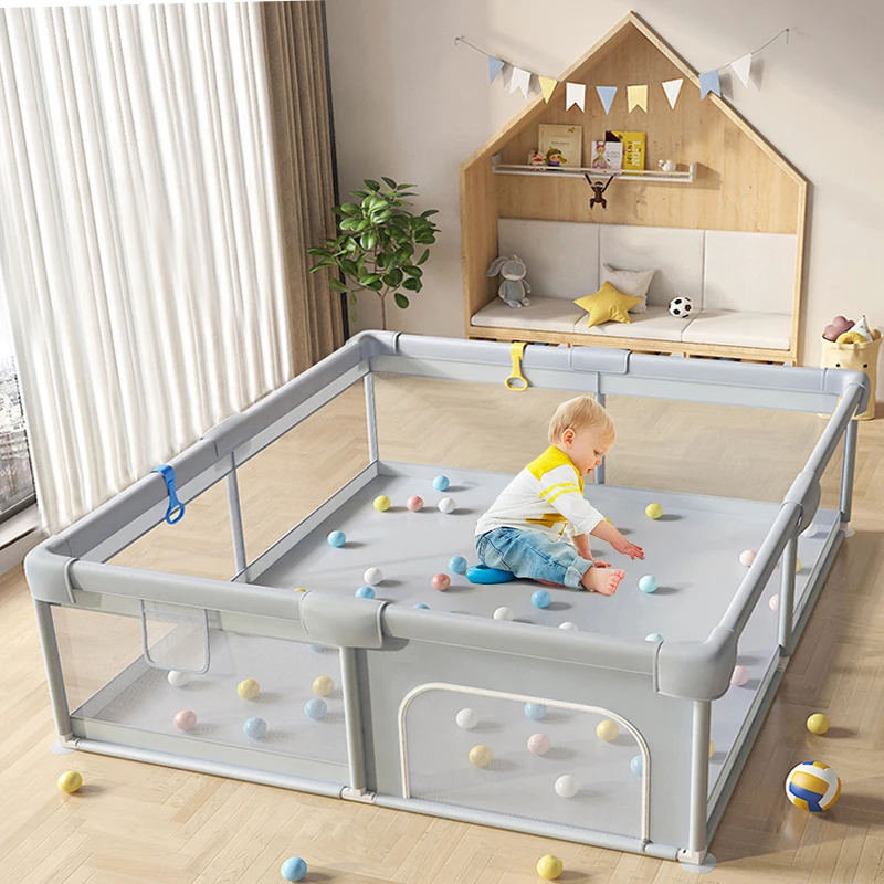 Großer Baby-Laufstall für Kinder mit Schaumstoffschutz, Baby-Spielplatz für Kinder im Alter von 0 bis 6 Jahren, Bällebad-Laufstall für den Innenbereich, Baby-Sicherheit F
