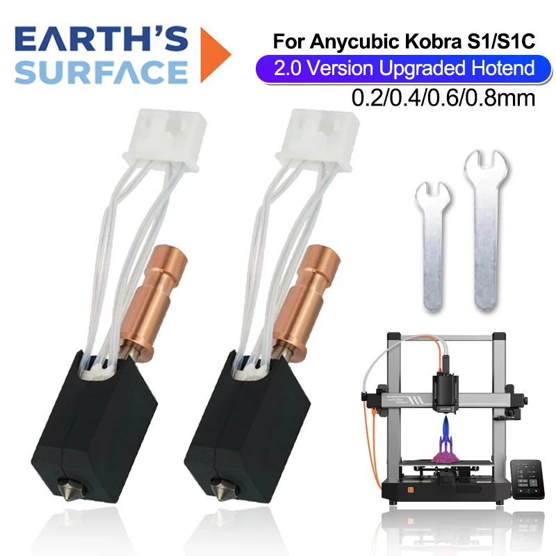 3D-Drucker Hotend für Anycubic Kobra S1 S1C 200K Upgrade Keramik-Heizdüse Kobra S1 Combo Hotend 24V 48W Schnelle Erwärmung 350 ℃ Image