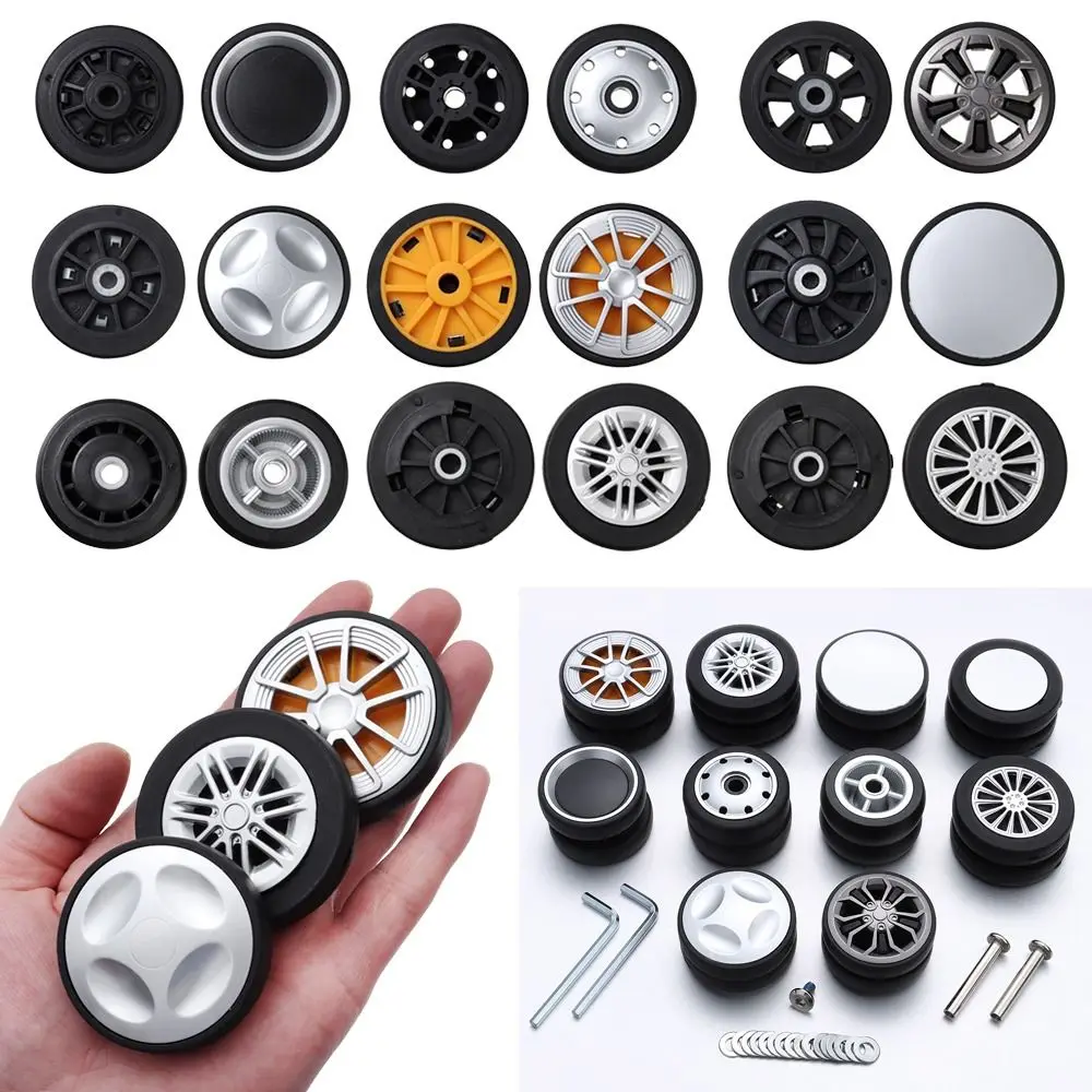 2Pcs Ersetzen Räder Mit Schraube Für Reise Gepäck Koffer Räder Achsen Reparatur Kit 40/50/60mm stille Caster Rad DIY Reparatur Image