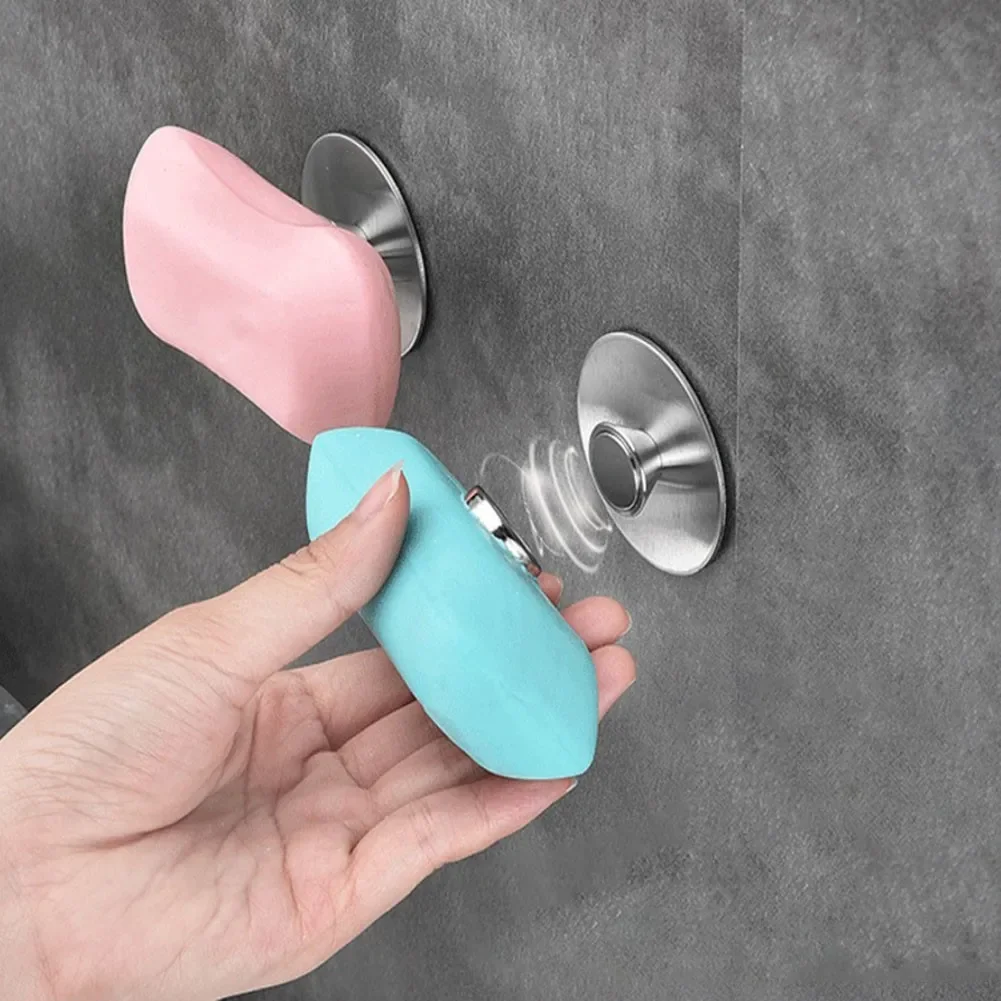 1 STÜCK Tragbarer neuer magnetischer Seifenhalter 2,2 * 0,6 cm Edelstahlspender Küche Badezimmer Wandmontage Image
