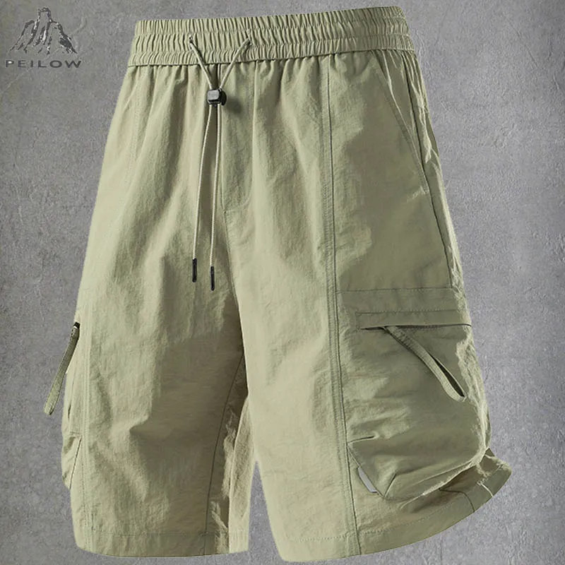 Schnell trocknende Jogging-Lauf-Cargo-Shorts für Herren, Streetwear, Sommer, lässige Bermuda-Shorts mit mehreren Taschen, Outdoor-Wander- und Angelshorts