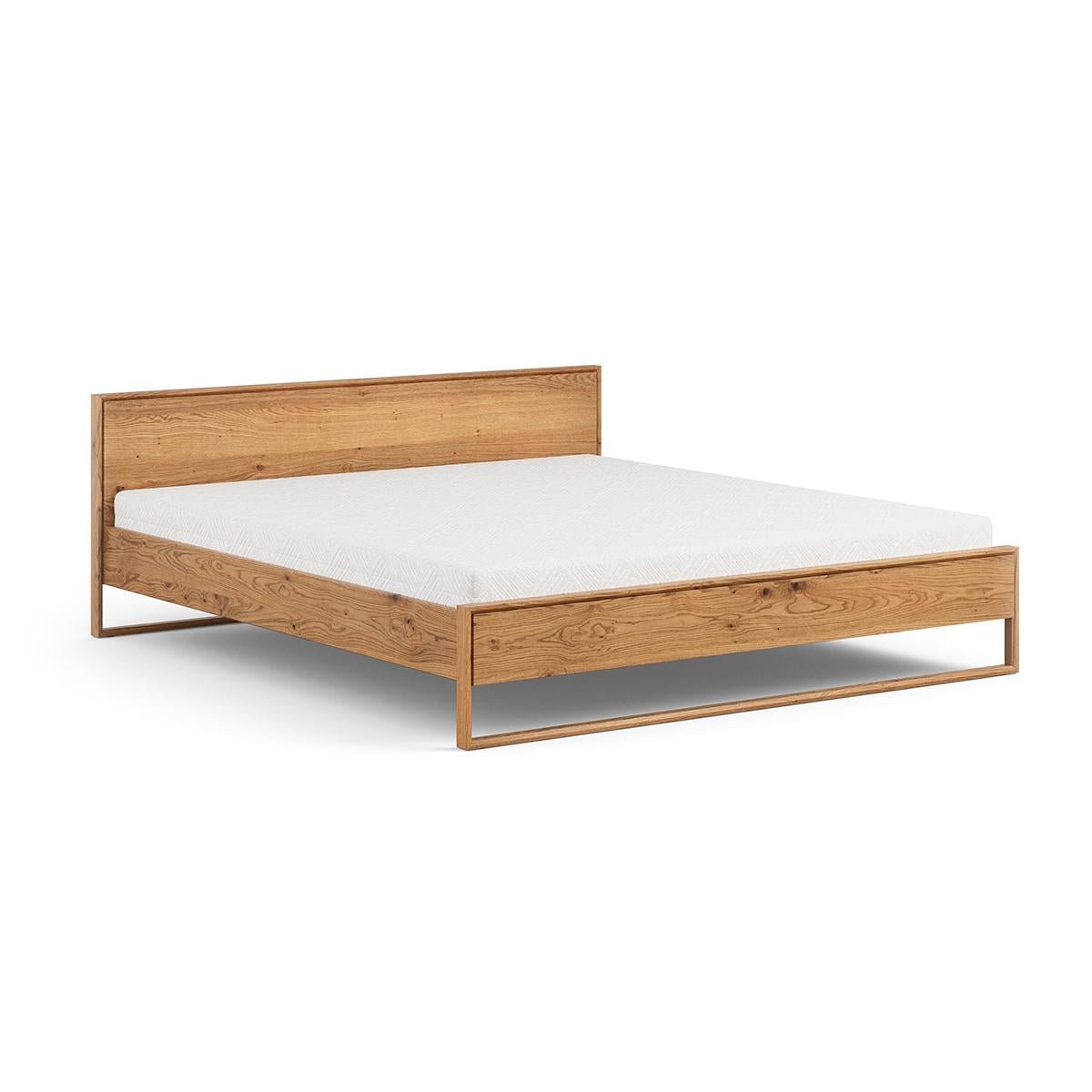 Bett Arlon Eiche massiv geölt 140x200 cm Eiche geölt