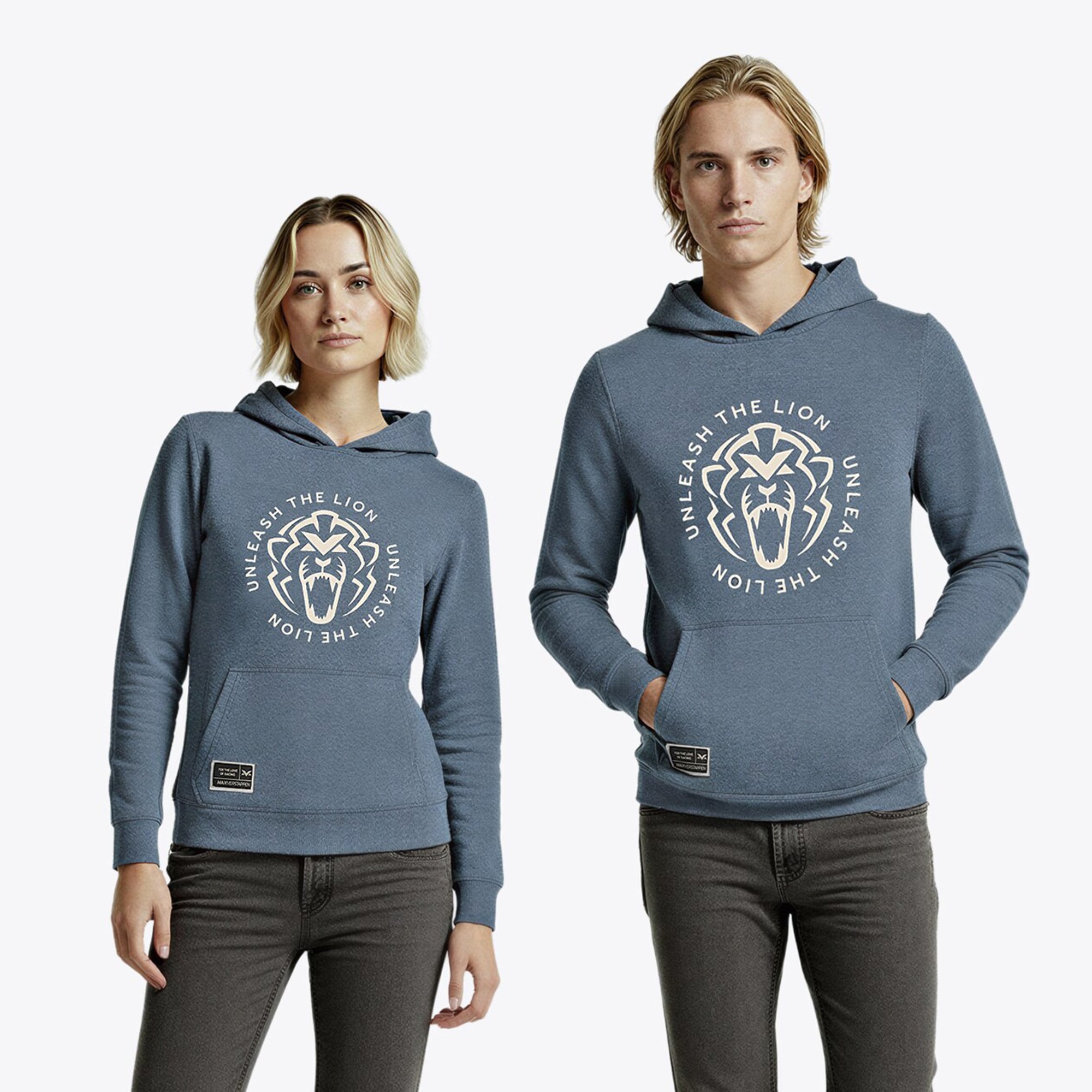Sweat à capuche Max Verstappen Unleash The Lion - Bleu - unisexe Taille: 4XL