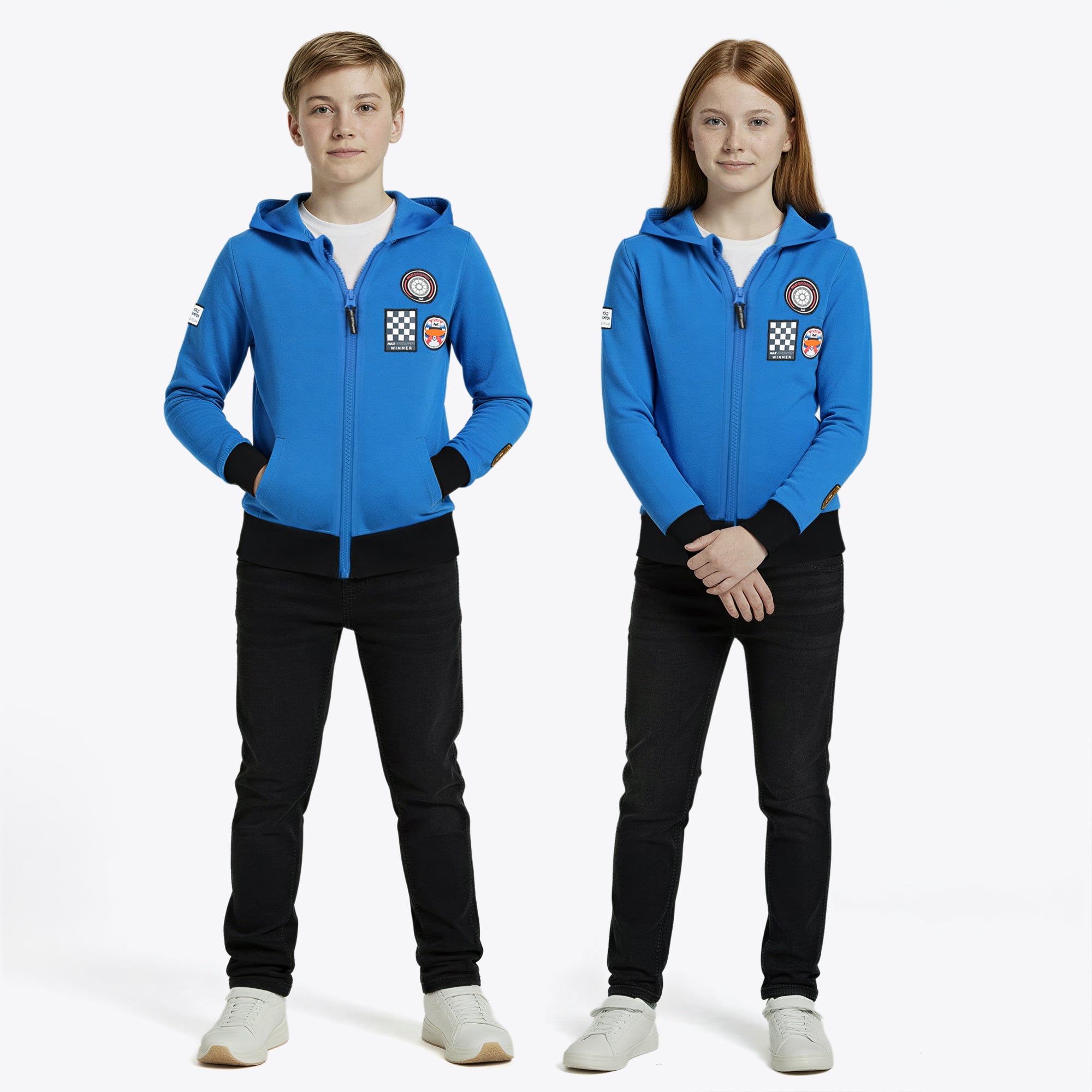 Sweat à capuche zippé officiel MV - Cobalt - Enfants - unisexe Taille: 146-152