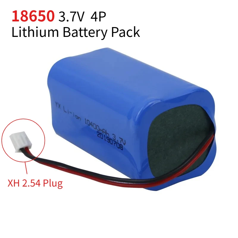 3,7 V 18650 4P Lithium-Akku für Angellichter, LED-Notbeleuchtung, Grubenlampen, elektrische Ausrüstung mit XH 2,54-Stecker Image