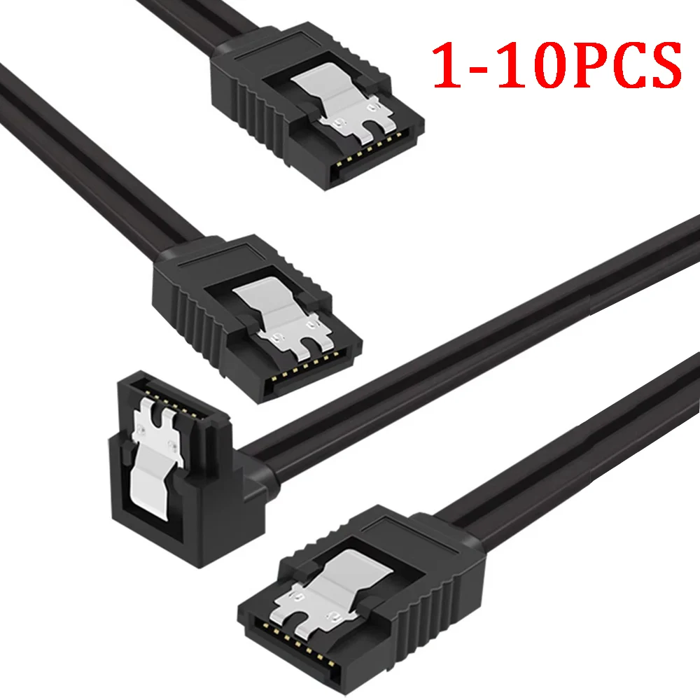 1-10 Stück SSD SATA-Kabel 3.0 HDD PC-Festplatte Hochgeschwindigkeits-6GB-Datenübertragungskabel 50cm für SATA HDD SSD CD-Laufwerk Desktop Image
