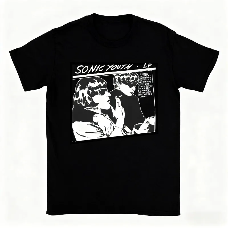 Lässiges Harajuku-T-Shirt aus reiner Baumwolle für Herren und Damen, Retro-Kurzarmshirt, lustiges Street-Fashion-Unisex-Oberteil, Sommer-Sonic-Jugend-T-Shirt Image