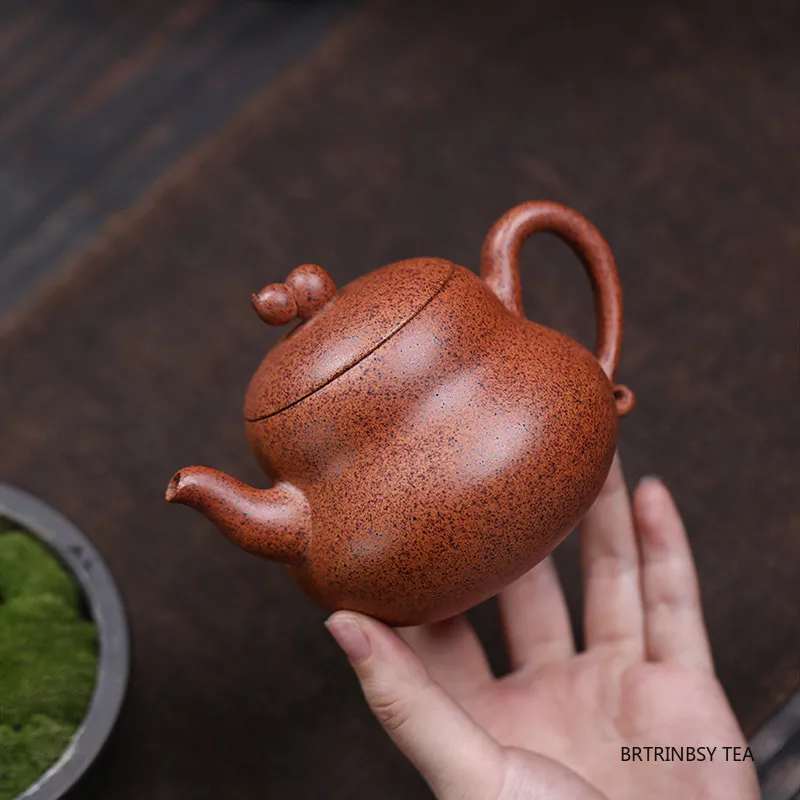 270ml Chinese Yixing Purple Clay Teapot Handmade Gourd Shape Tea Pot Tradition Household Beauty Kettle Raw Ore Zisha Tea Set
