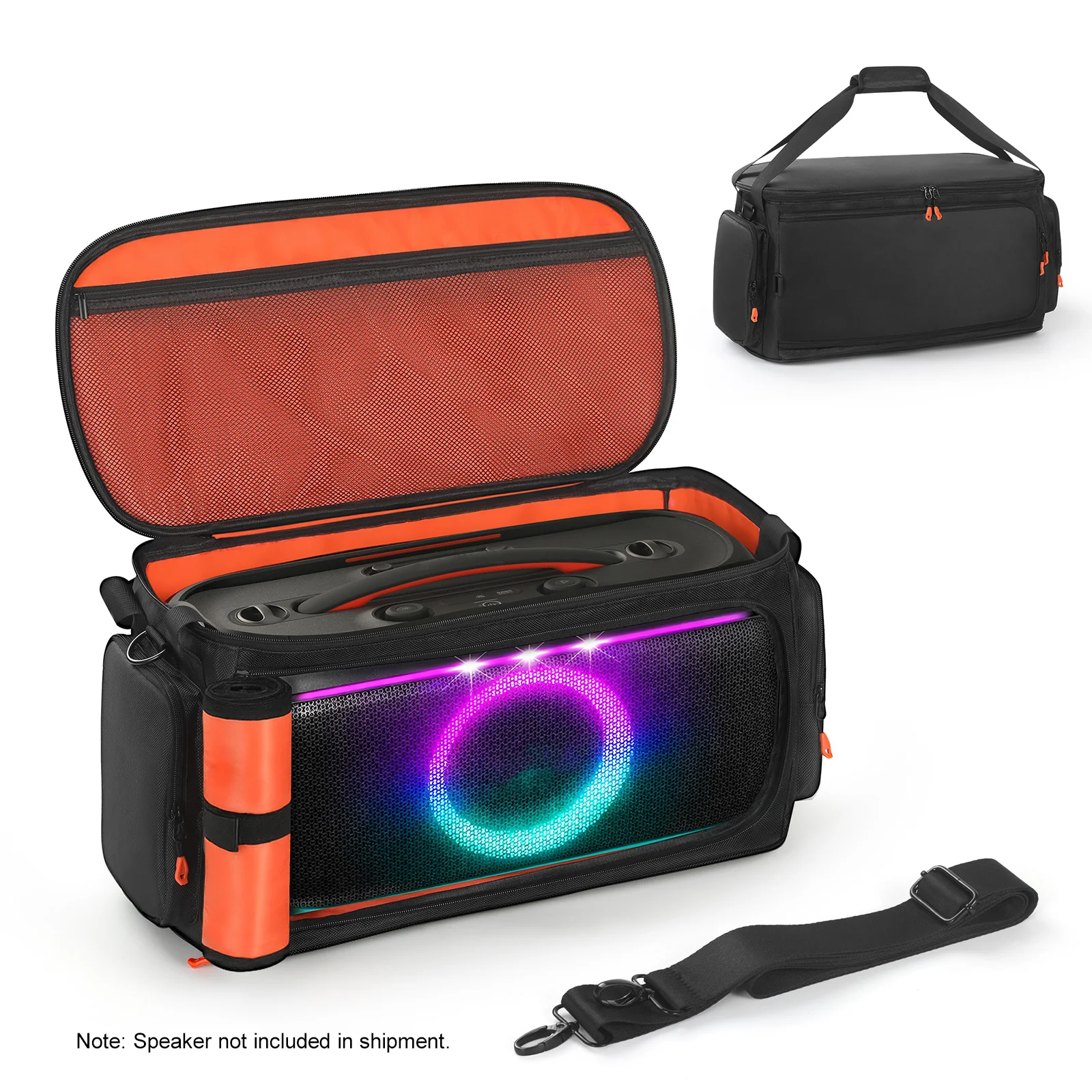 Tragetasche, stoßfeste Tragetasche für tragbare Lautsprecher, Tragetasche mit Schultergurt, kompatibel mit JBL PartyBox On The Go 2 Lautsprecher Image