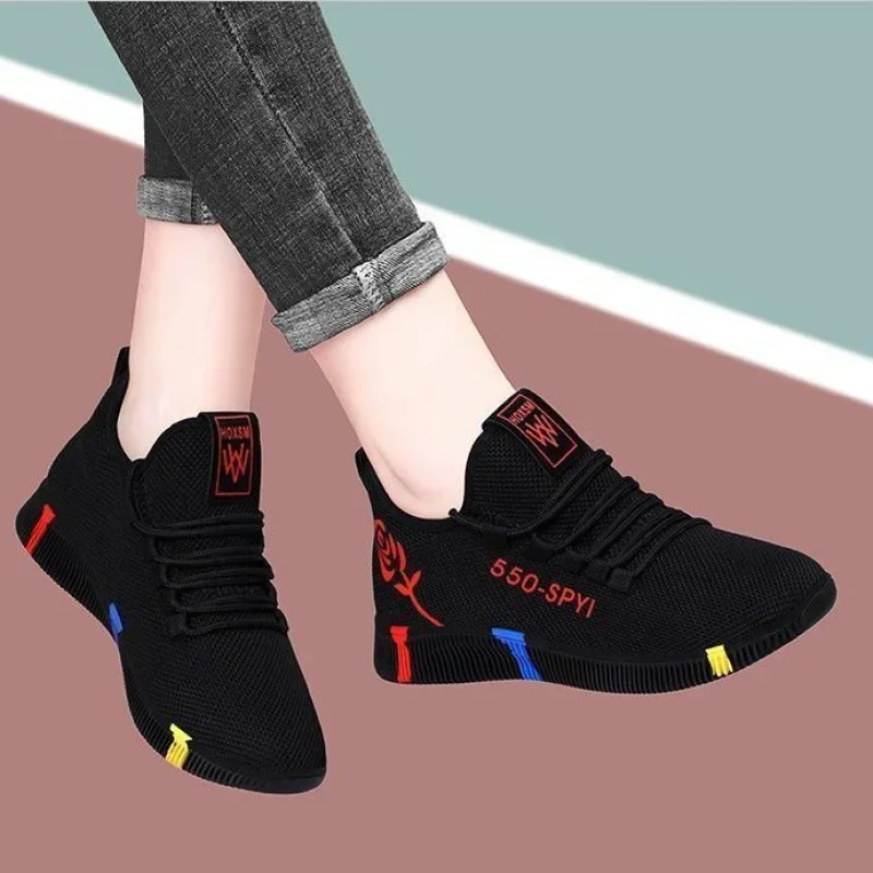 Tenis Feminino 2026 Damen Freizeitschuhe Air Mesh Leichte Weiche Sneakers Flache Plateau-Schnürschuhe Casual Schuhe Basket Femme