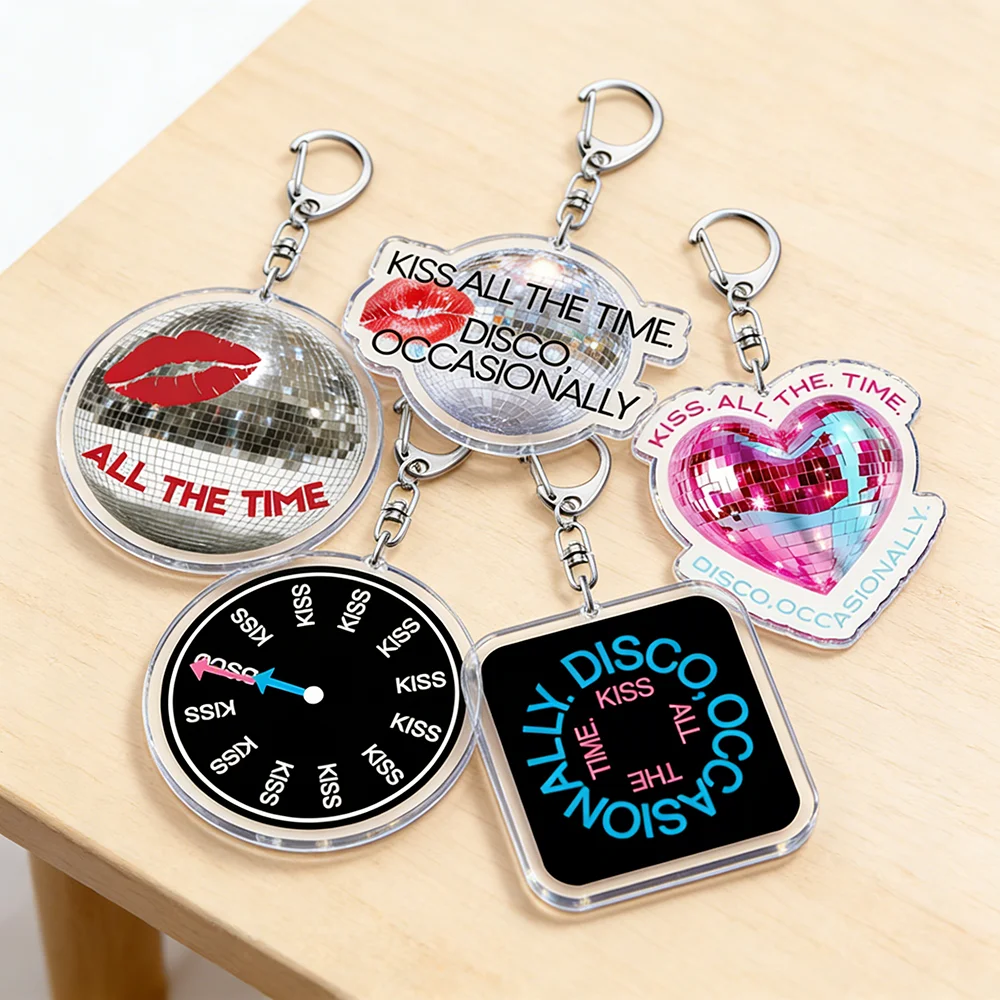 Kiss All The Time Sänger-Schlüsselanhänger für Accessoires, Disco, Gelegenheitsmusik, Gemeinsame Alben, Schlüsselanhänger, Schmuck, Fans, Freunde, Geschenke Image