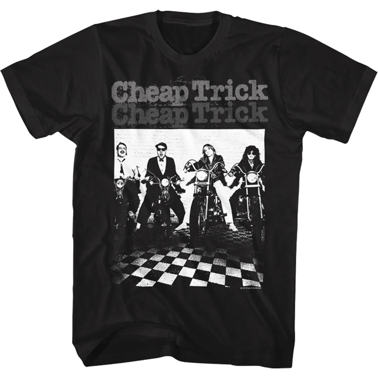 Klassisches Legend Rock Band Cheap Trick Poster-Print T-Shirt für Männer und Frauen Baumwolle Streetwear Harajuku Mode Übergroßes Sommer-Neuheiten-Shirt Image