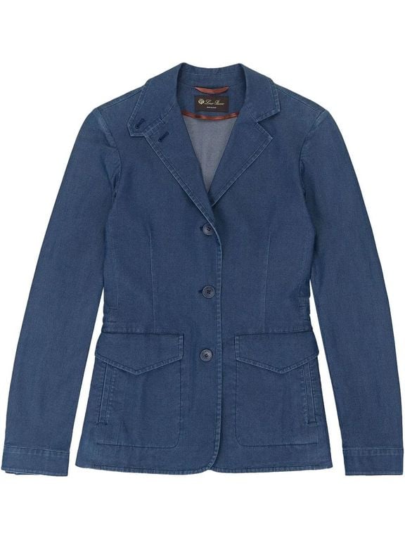 Kelsey Denim Blazer - Blue - Loro Piana Jackets