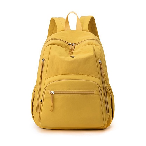 Zaino da donna impermeabile in poliestere, disponibile in vari colori, capiente con numerose tasche, spallacci regolabili, ideale per la scuola superiore. studenti universitari, ritorno a scuola,