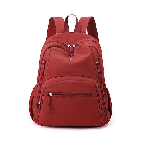 Zaino da donna impermeabile in poliestere, disponibile in vari colori, capiente con numerose tasche, spallacci regolabili, ideale per la scuola superiore. studenti universitari, ritorno a scuola,