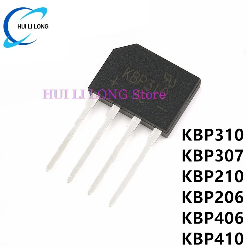 10PCS KBP310 1000V 3A Brückengleichrichter KBP206 KBP210 KBP307 KBP406 KBP310 KBP410 Image
