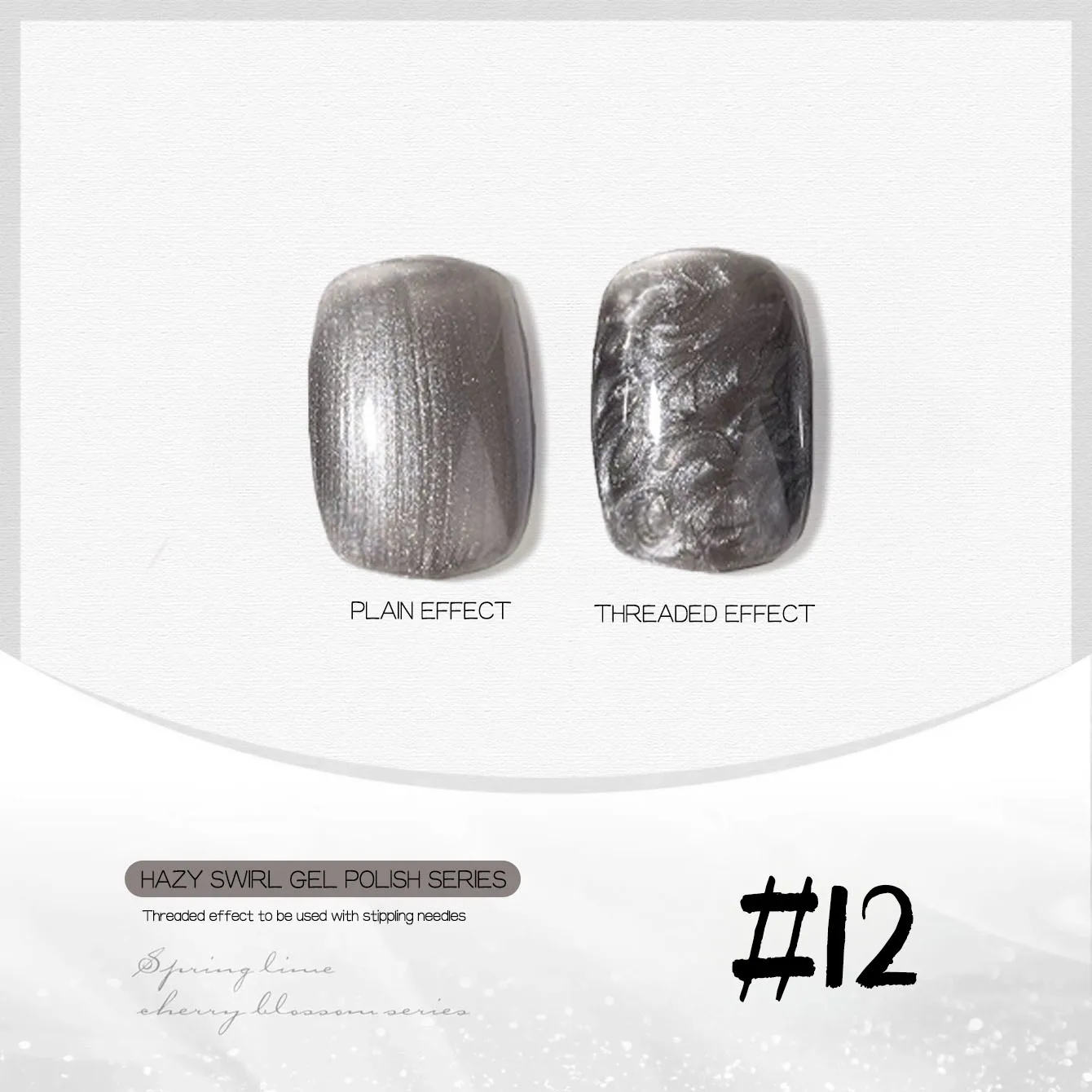 MIANEL 12ML 1 Stück Niedlicher Nagellack im japanischen Stil mit Perlmutt-Glitzer-Gel in Weiß, Rosa, Grün und Blau Image