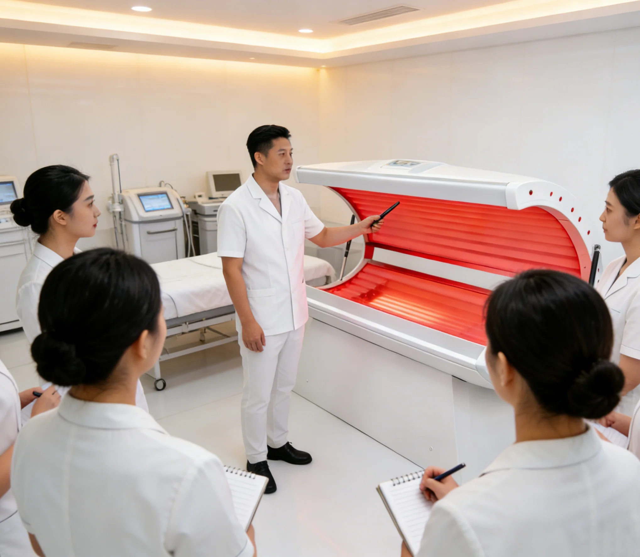 Rotlichttherapie-Bett Schönheits-Hautaufhellungstherapie Kollagen-Spa-Bett Kommerzielle Sauna-Kammer Ganzkörper-Slyric Hautverjüngung