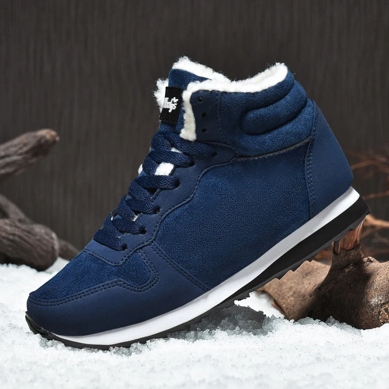 Männer Schnee Stiefel Outdoor Keine Slip Winter Stiefeletten Leichte High Top Sneaker Warme Plüsch Frauen Schuhe Plus Größe Wanderschuhe