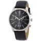 Zeppelin Men's Flatline Chronograph Watch 73862 with Black Dial and Strap