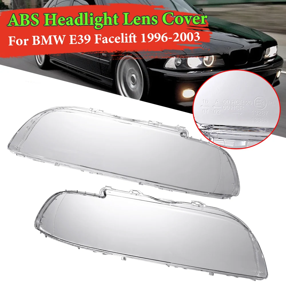 2 Stück Scheinwerfer abdeckung für BMW E39 Facelift 2007-2012 1996 2003 Lampen schirm Shell Scheinwerfer Glas linse Scheinwerfer linse