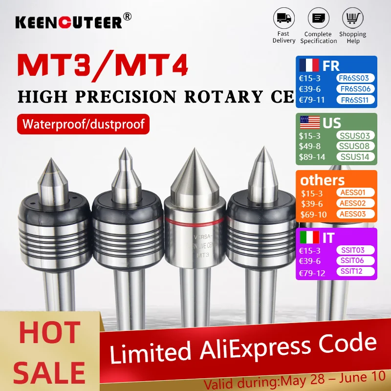Hochpräzises Drehzentrum, Hochgeschwindigkeits-Antivibrationsmesser, CNC-importiertes Lager, Legierungszentrum, Drehmaschine, bewegliche Mitte MT3 MT4 Image