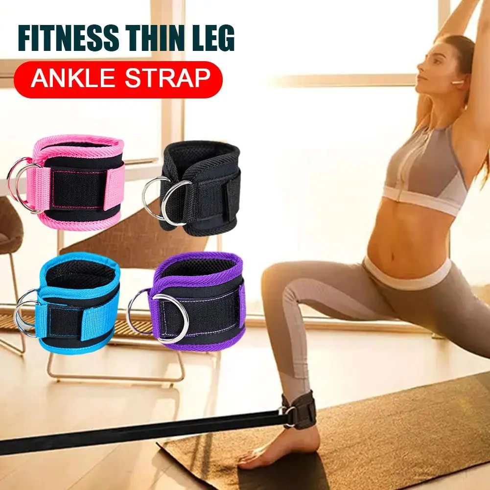 1PC Fitness Ankle Straps Für Bein Übungen Einstellbare D-Ring Knöchel Unterstützung Klammer Gym Workout Ausrüstung Sport Training gürtel Image