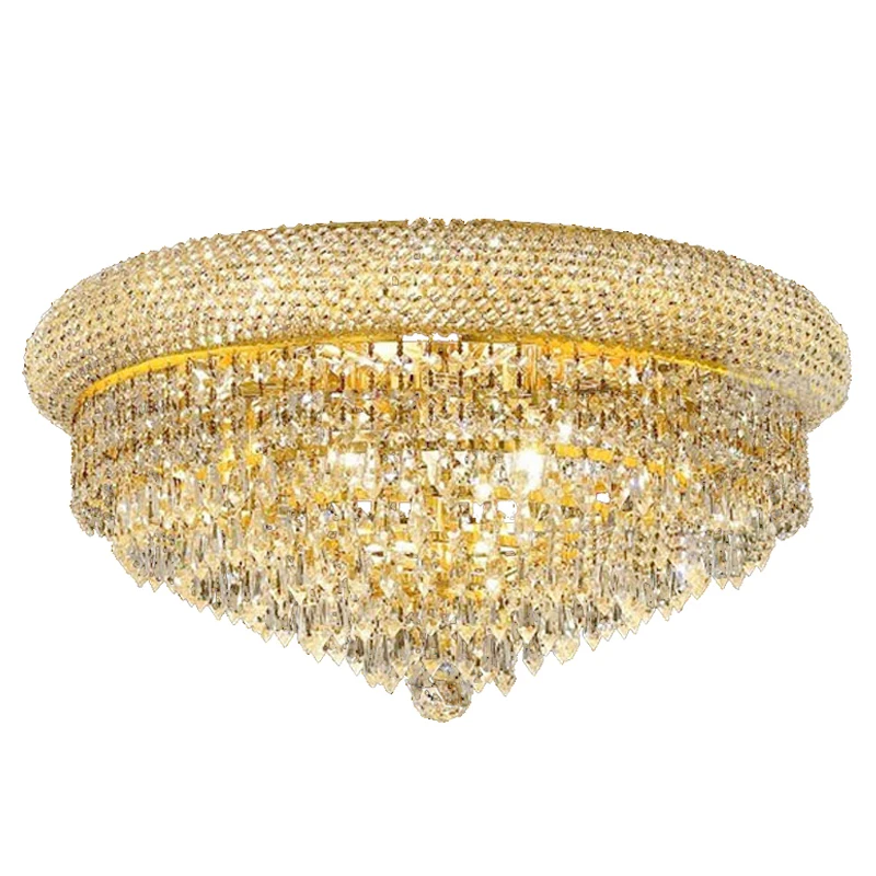 Moderne Kristall Decken leuchte für Wohnzimmer Küchen insel Wohnkultur Gold Hängelampe führte Luxus Kristall glanz Decken leuchte