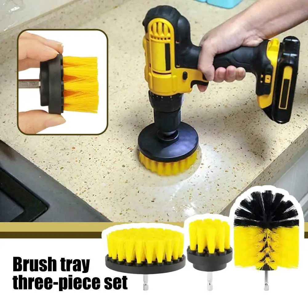 Elektrische Schrubberbürste Bohrbürsten-Set für Elektrobohrer – Teppich-, Glas-, Auto- und Reifenreinigungsbürsten aus Nylon Image