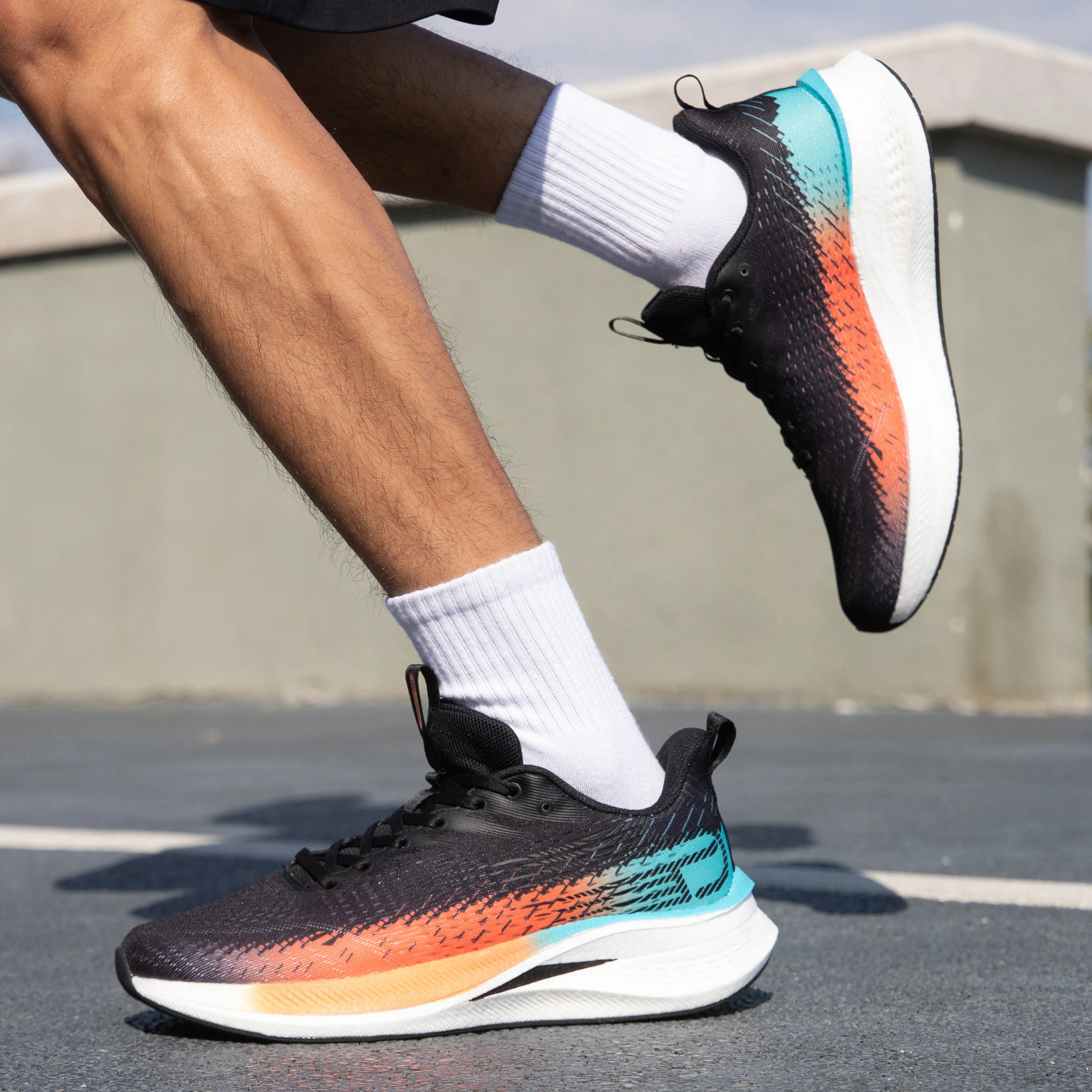 Baasploa Laufschuhe für Herren, Carbonplatte, professionelle Dämpfung, rutschfester Sneaker, Damen, lässig, atmungsaktiv, Jogging-Sportschuhe Image