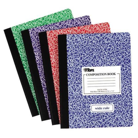 TOPS TOP63794 9-3/4 x 7-1/2" Sewn Composition Book, 100 Pg