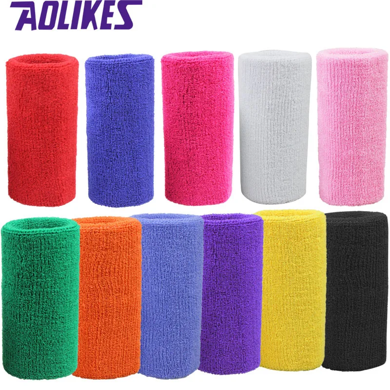 AOLIKES 1 pièces 15*7.5 attelle de poignet Support enveloppement Tennis bracelet Sport bandeau pour salle de Sport Yoga volley-ball main sueur bande polsband