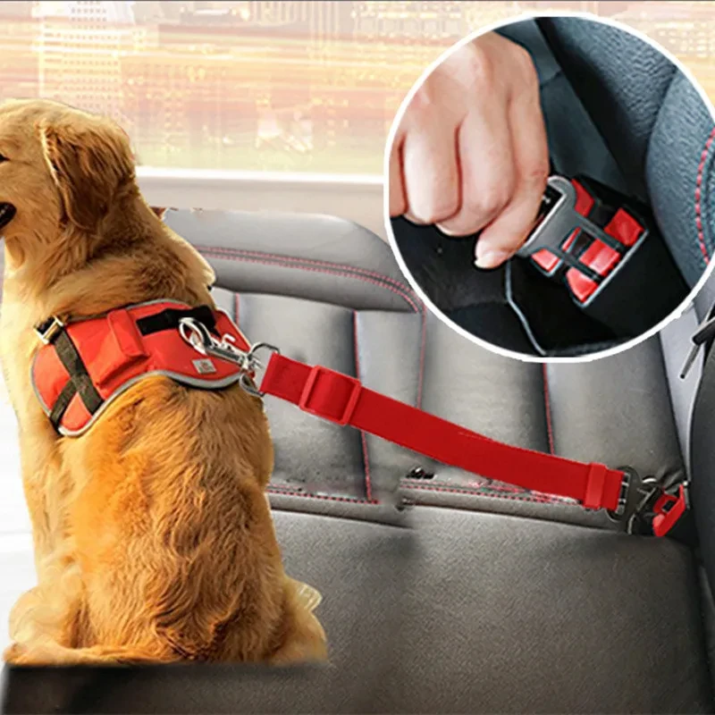 Hund Auto Sicherheitsgurt Sicherheitsschutz Reise Haustiere Zubehör Hundeleine Halsband Abtrünniges solides Autogeschirr Image