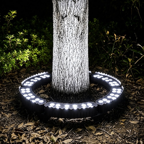 IP65 wasserdichte LED-Ringbaumleuchte für den Außenbereich (24 V DC) – Hochleistungs-LED-Strahler für Garten, Hof und Villa – Aluminiumguss, Erdspieß, 5/6/7/8-teilige Image