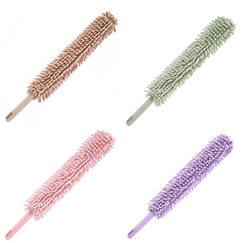 Bendable Microfiber Electrostatic Duster For Gaps And Dust Cleaning green