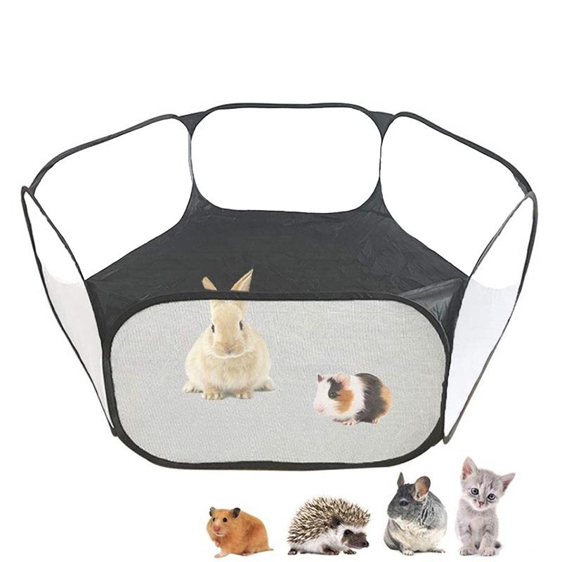 Portable Small Animal Playpen Foldable Indoor Outdoor Pet Tent For Rabbits, Guinea Pigs & Hamsters blue