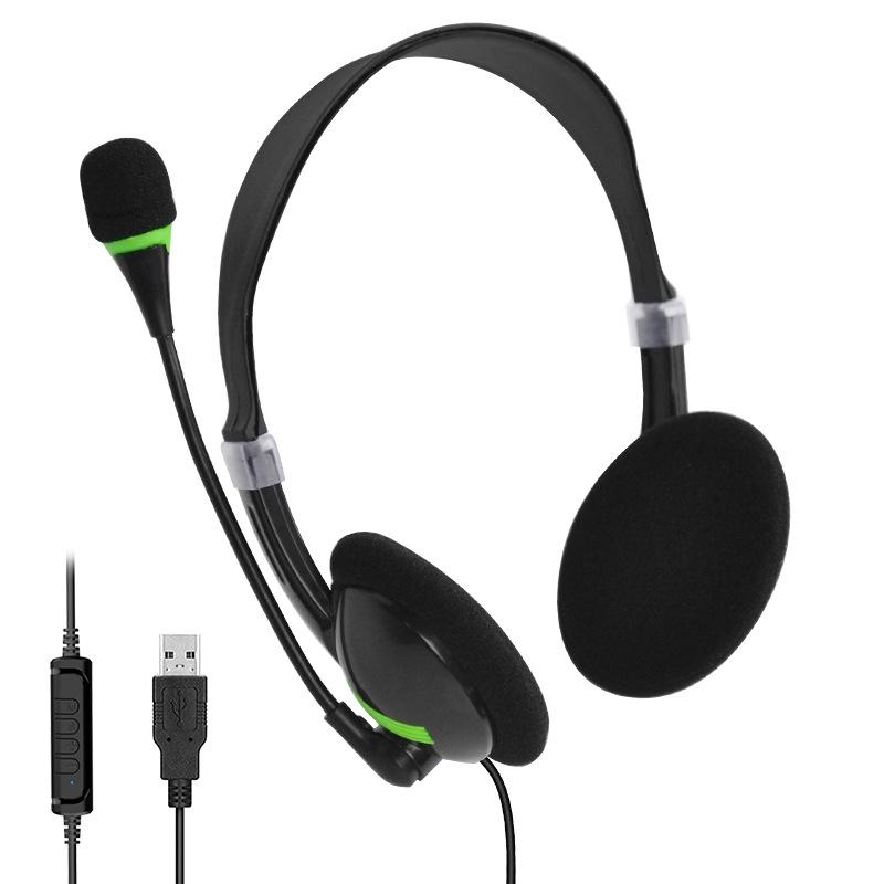 USB Wired Computer Headset With Microphone & Inline Controls For PC Calls, Music & Online Meetings USB Wired Computer Headset With Microphone & Inline Controls For PC Calls, Music & Online Meetings