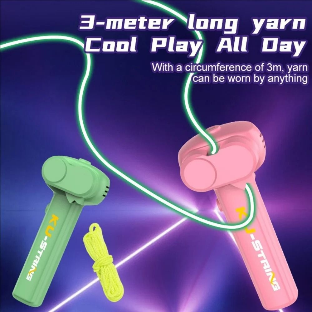 High Speed Luminous Rope Launcher The Ultimate Night Play Propeller pink
