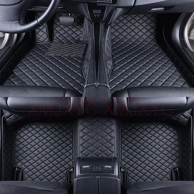 Luxury 3D Custom Leather Floor Mats For Ford Explorer 20162023 black Red 5 Seat explorer 2016 2020
