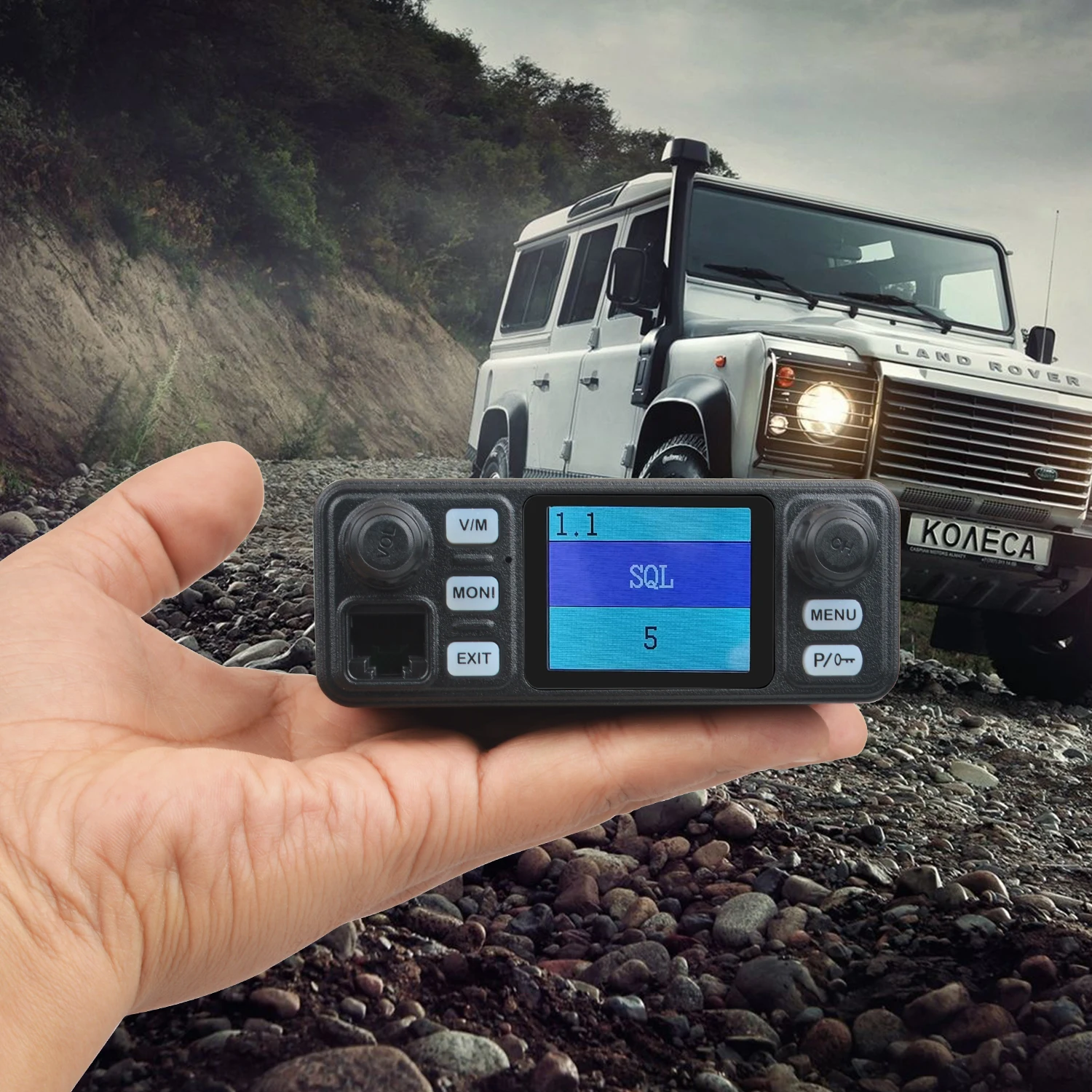 HIROYASU IC-980Pro 144/430 VHF UHF Dual Band FM Auto Mobile Radio W/13,8 V Eingang Auto Power Drive Zigarettenanzünder Plug-in Image