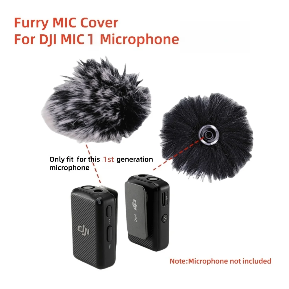 Für DJI MIC 1 Mikrofon Windschutzscheibe Outdoor Abdeckung Lavalier-mikrofon Pelzigen Windschutzscheibe Mic Windschutzscheibe Wind Muff Abdeckung 1/2/3/4 stücke Image