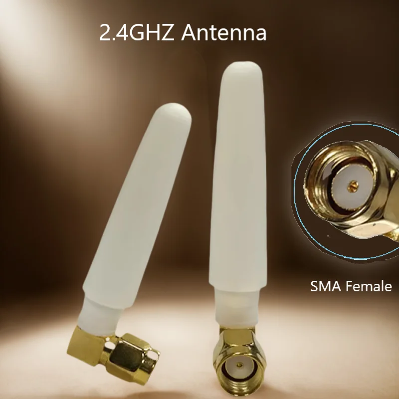 2,4GHz 2dBi Omni WLAN-Antenne mit RP-SMA Stecker/Buchse, Weiße Antenne für WLAN-Router, Großhandel, 1x SMA-Stecker RG1.13 Kabel Image