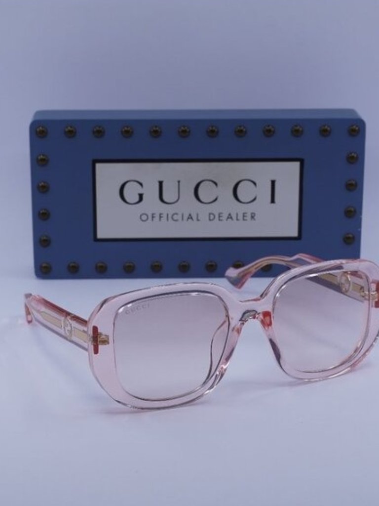 Gucci Accessories | Gucci Gg1557sk 003 Square Sunglasses - Transparent Nude/Pink | Color: Cream/Pink | Size: 54 - 20 - 145
