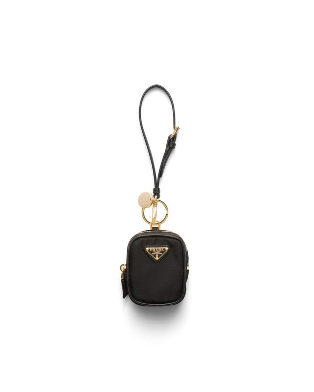 Re-Edition 1978 Re-Nylon Mini-Pouch With Keychain - White - Prada Bag Accessories