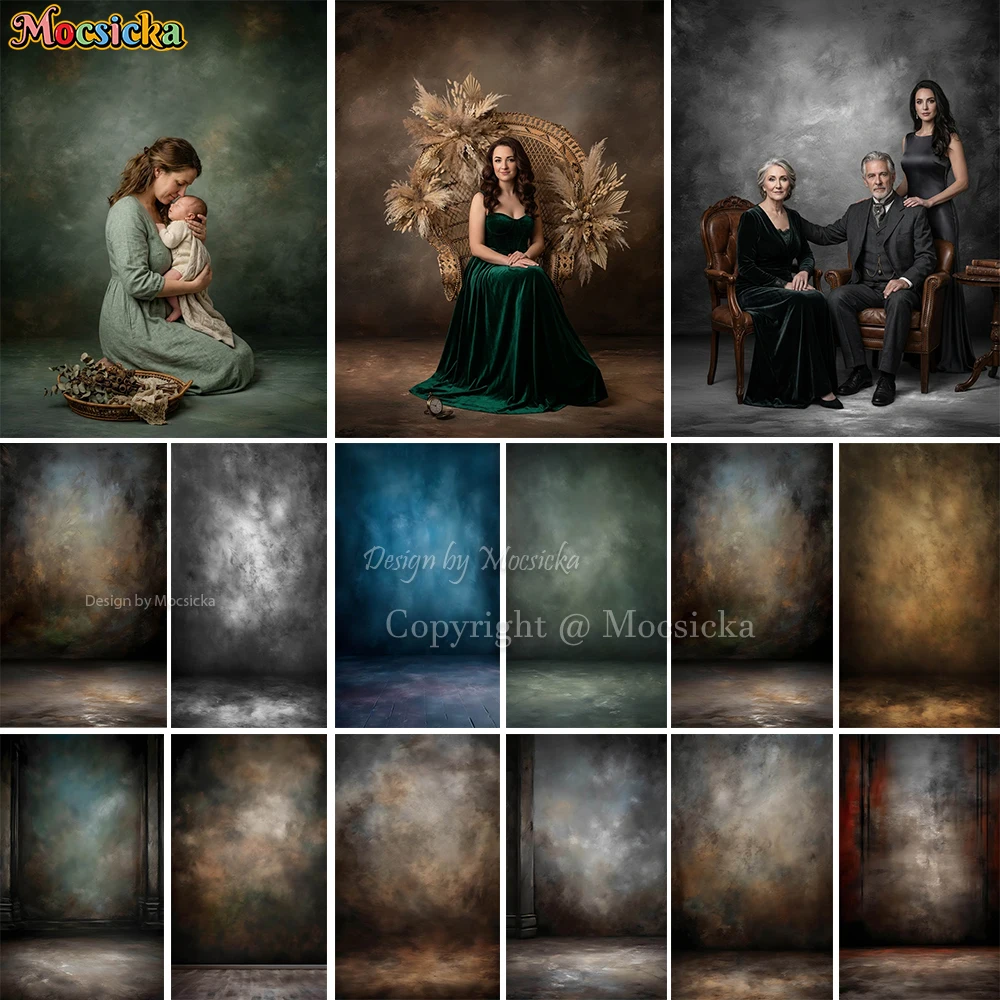 Mocsicka Vintage-Textur-Hintergrund für Fotografie, abstrakter Porträt-Hintergrund für Studio, Mutterschaft, Familie, Erwachsene, Baby-Fotoshooting