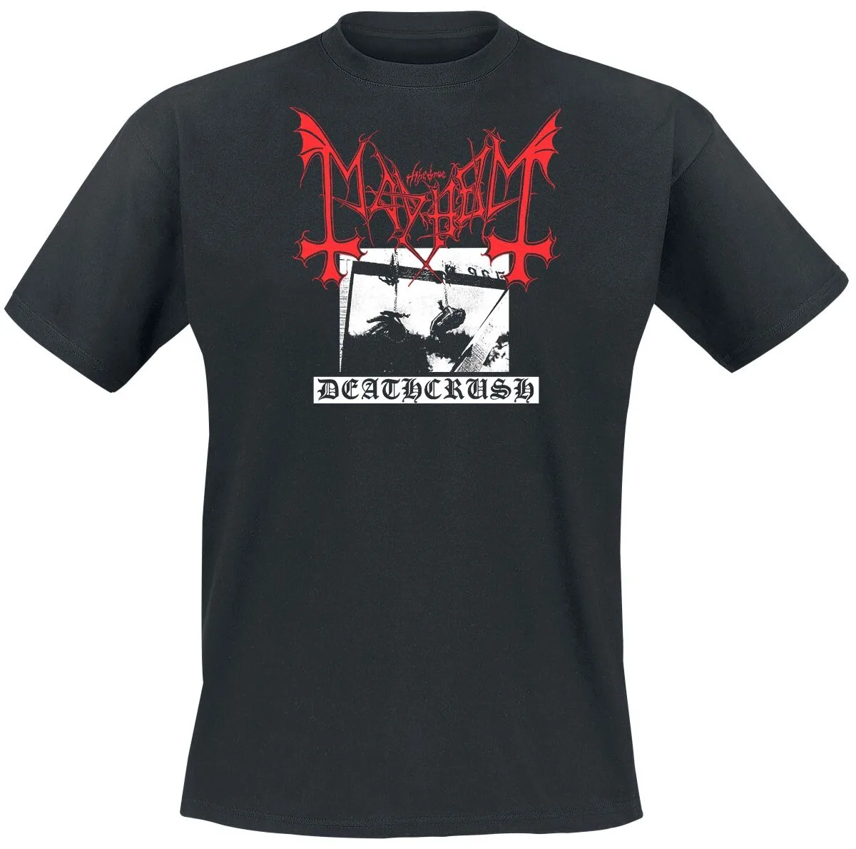 Mayhem Deathcrush T-Shirt, Unisex Black Metal Band Shirt, Ideal für Raw Black Metal & Dark Aesthetic Style Image