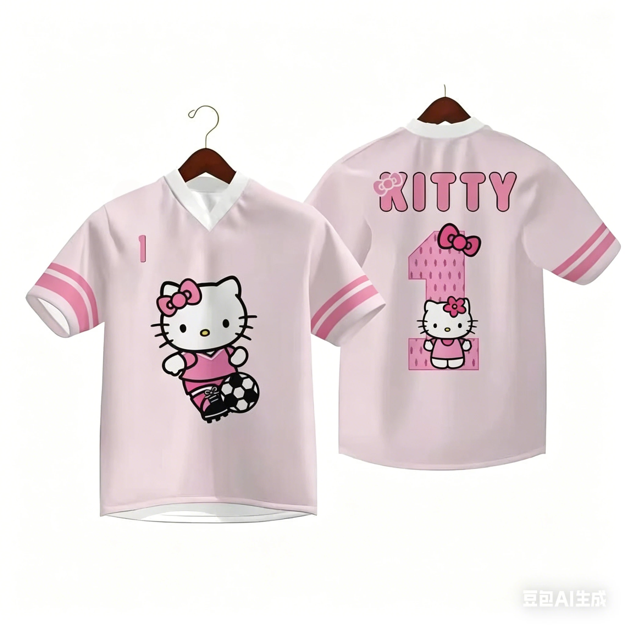 Hello Kitty Kurzarm-T-Shirt Sommer Casual 3D-Druck Sommer-Trendprodukt Unisex Kinder-Eltern-Kind Jersey T-Shirt 2026