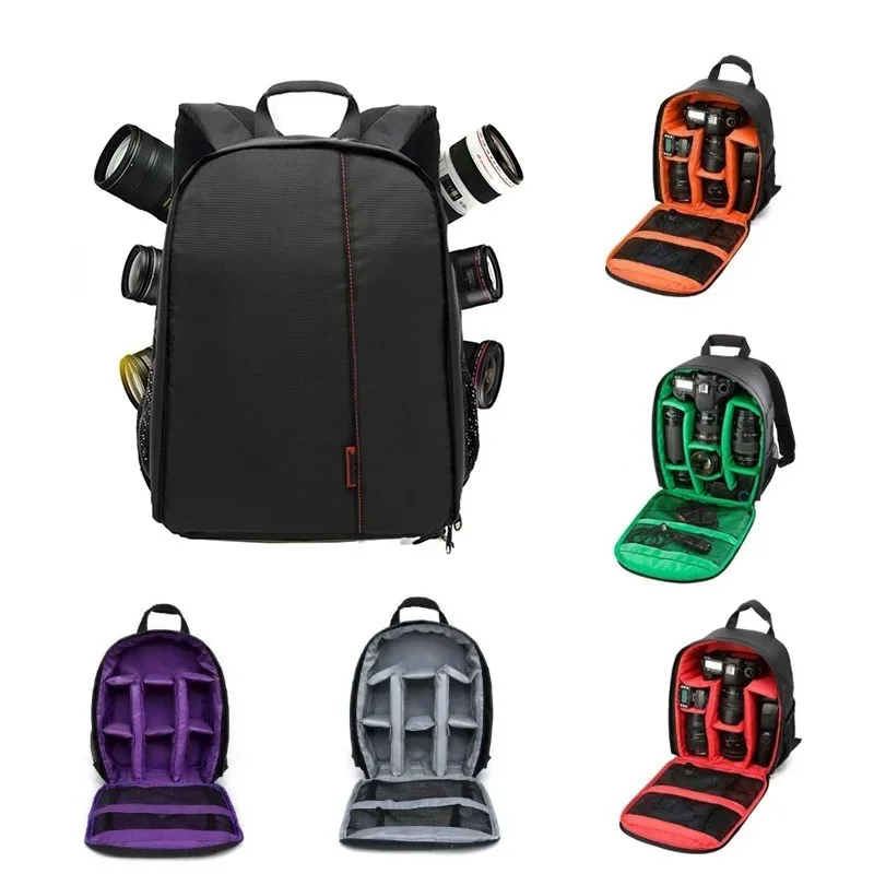 Outdoor-Kamerarucksack, Video-Digital-Schulterkameratasche, wasserdichter Foto-Rucksack, DSLR-Taschen für Canon, Nikon, Sony Kameras Image